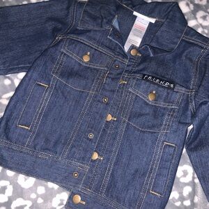 FRIENDS Denim Jacket with Gold Buttons